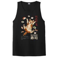 Anime Style Sushi Cat Harajuku Tokyo Japan Cat Cafe PosiCharge Competitor Tank