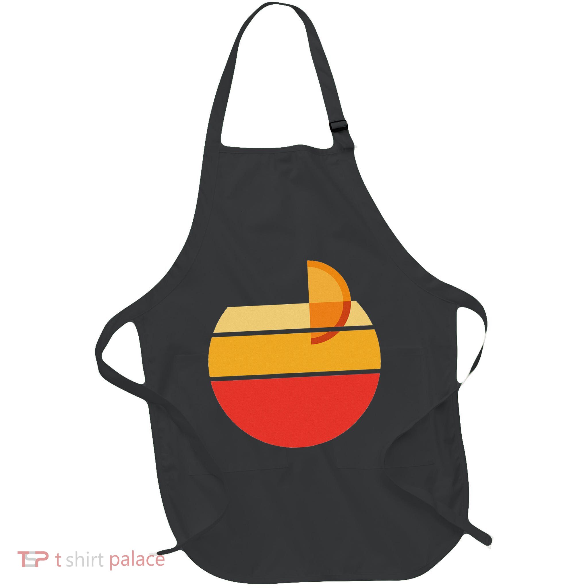 Aperol Spritz Sprizz Minimal Retro Sun Summer Cocktail Full-Length Apron With Pockets