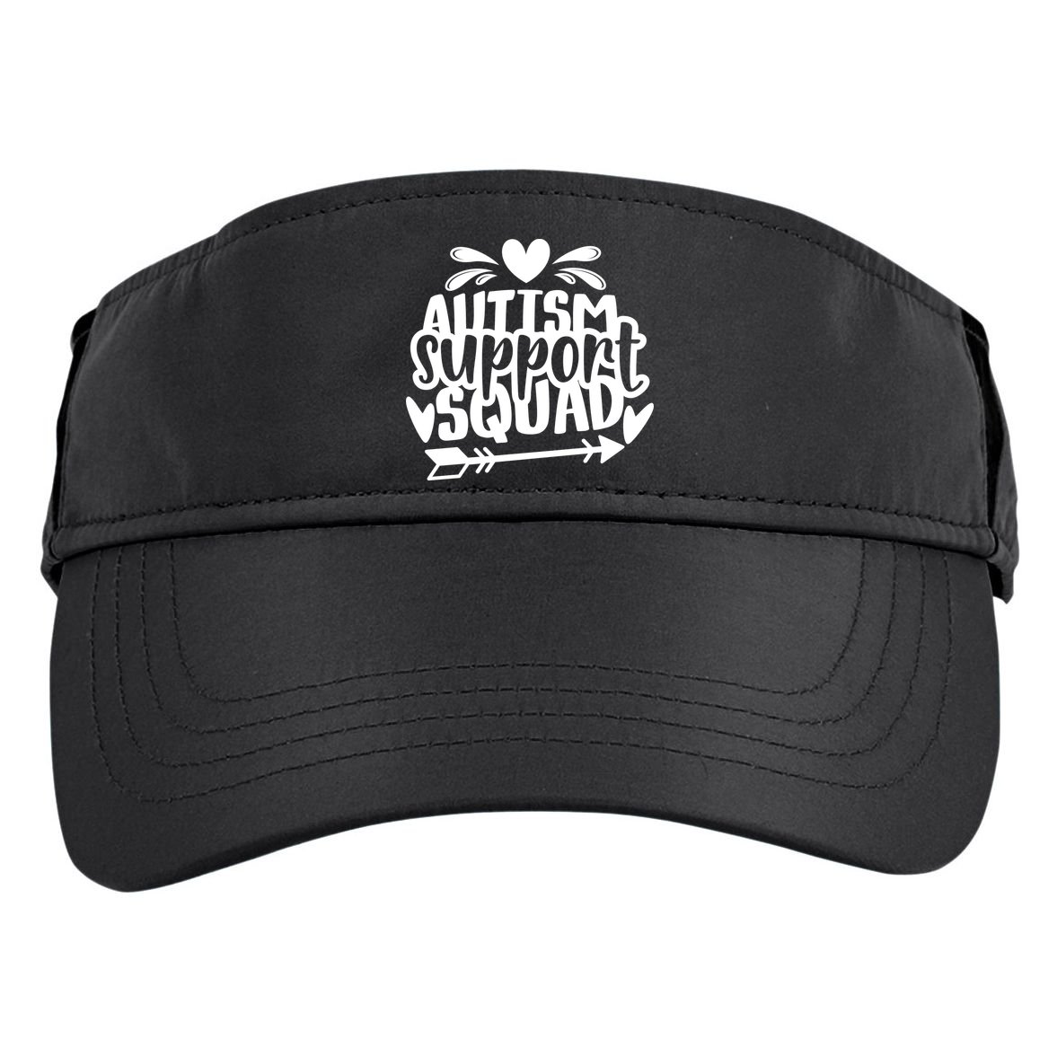 Autism Support Squad | Black / White Adult Drive Performance Visor