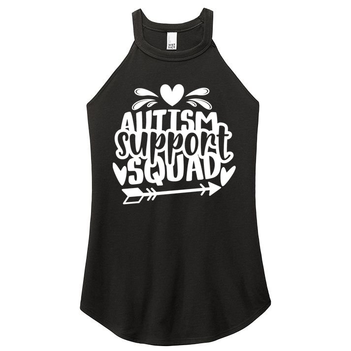 Autism Support Squad | Black / White Women's Perfect Tri Rocker Tank