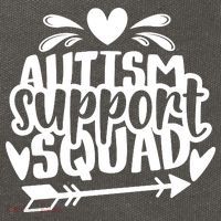 Autism Support Squad | Black / White Cotton Canvas Backpack