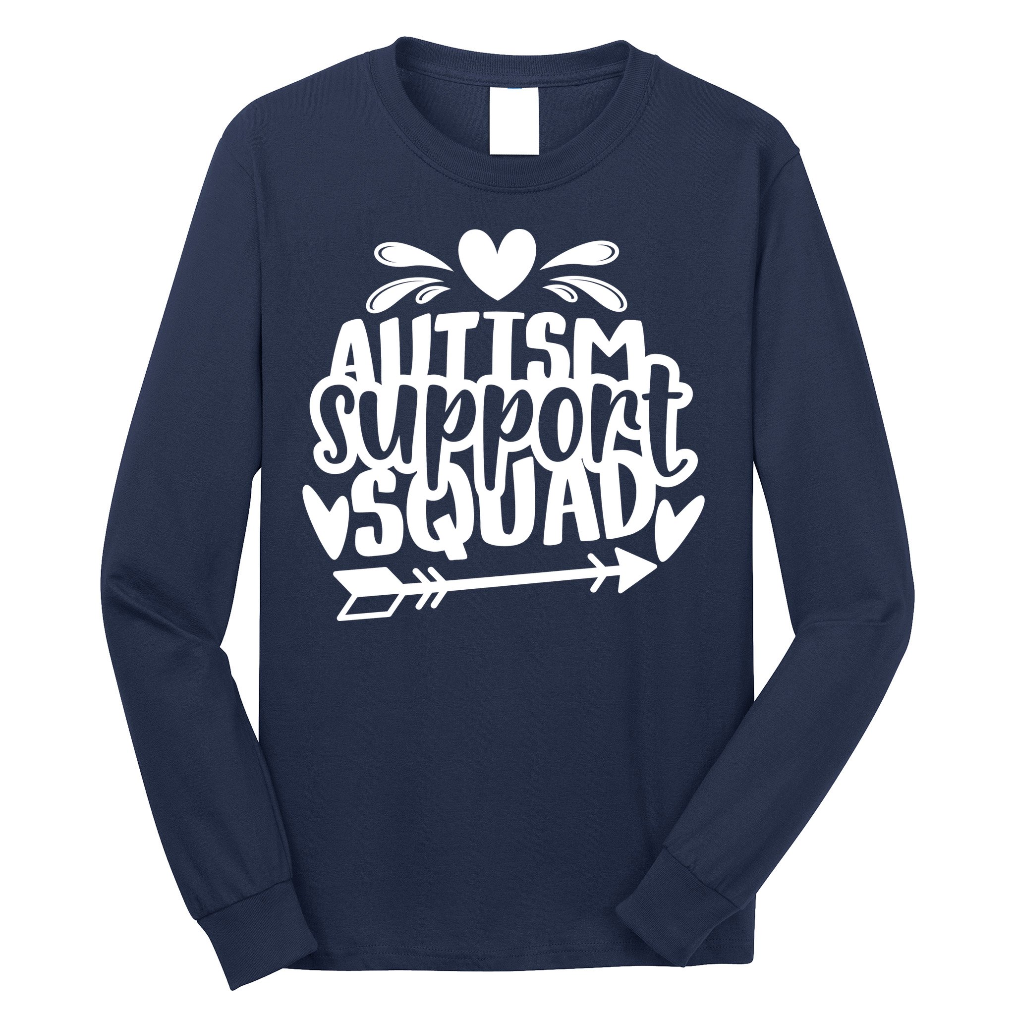 Autism Support Squad | Black / White Long Sleeve Shirt