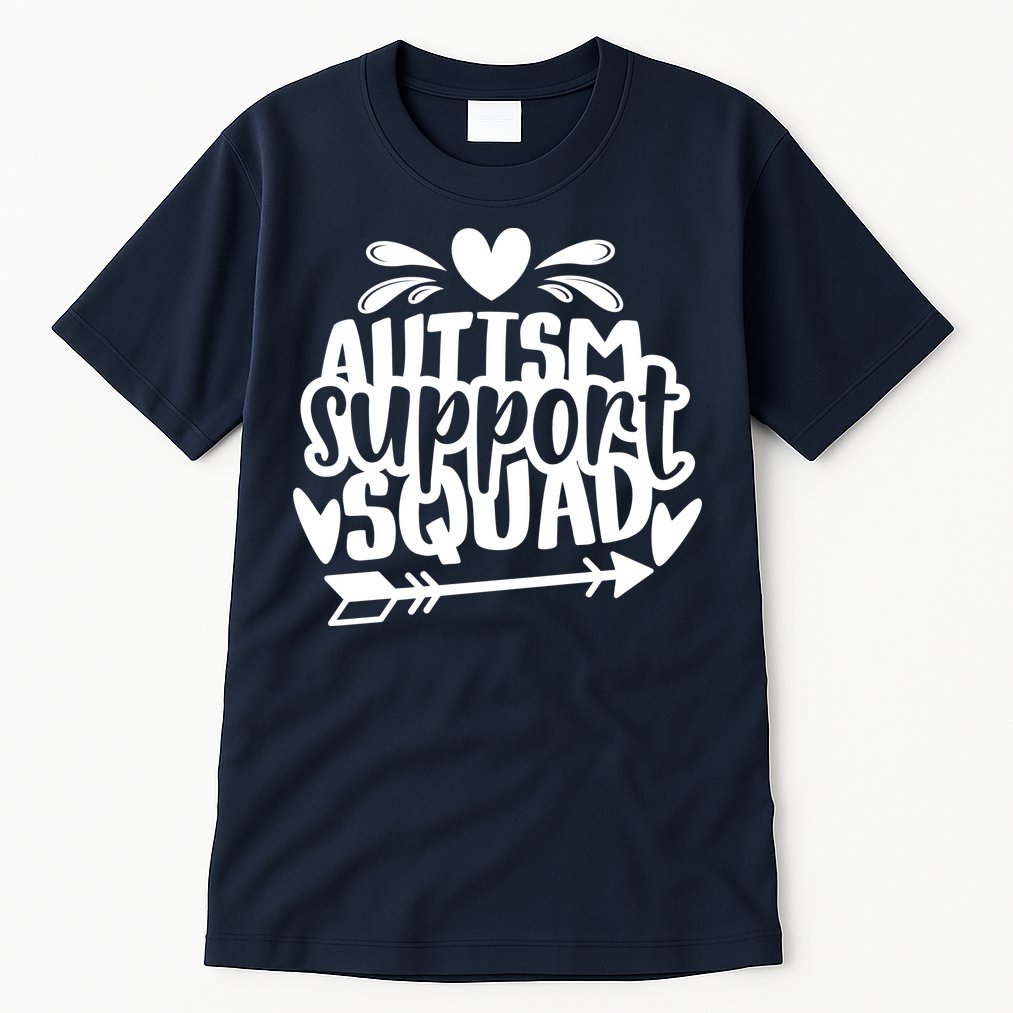 Autism Support Squad | Black / White Tall T-Shirt