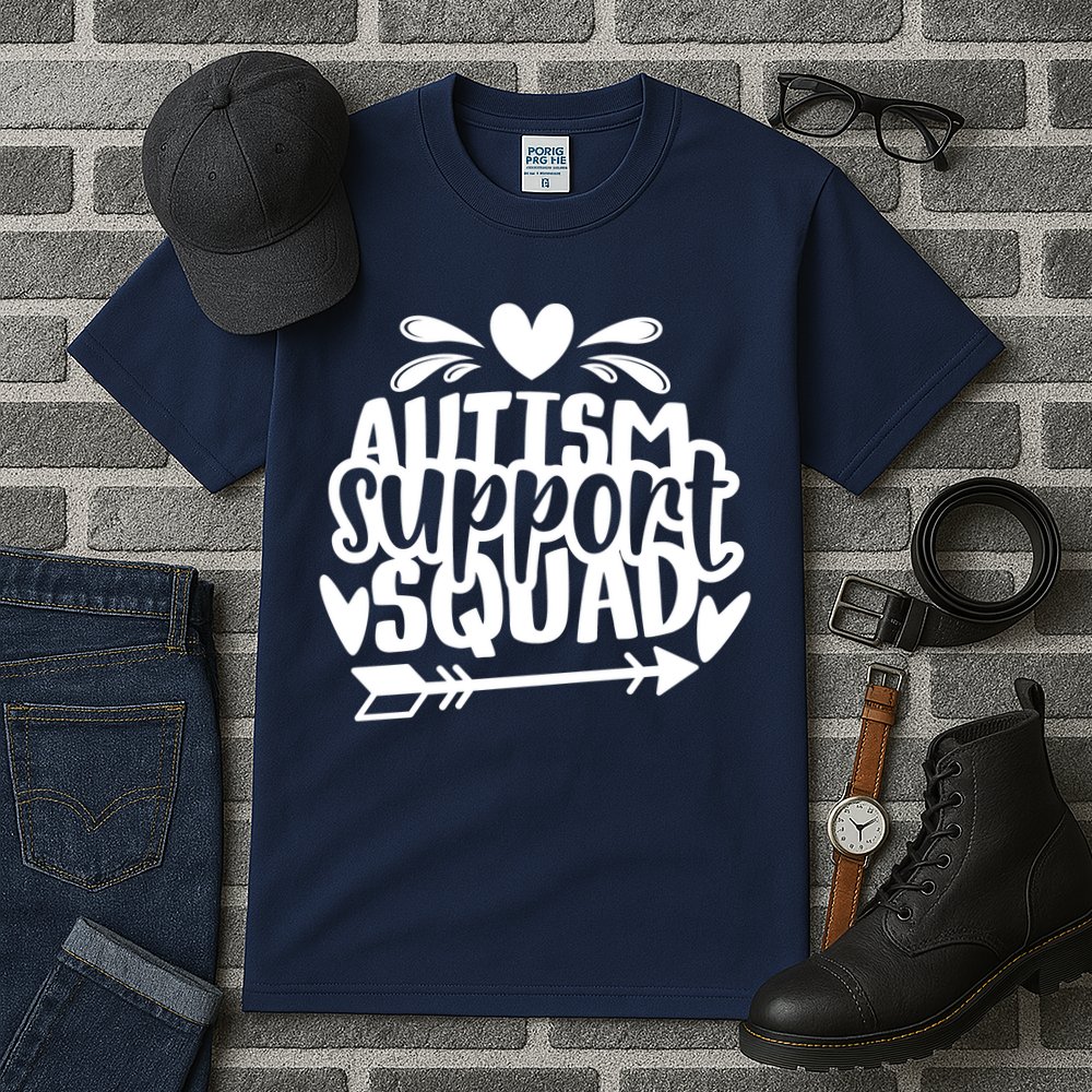 Autism Support Squad | Black / White Tall T-Shirt