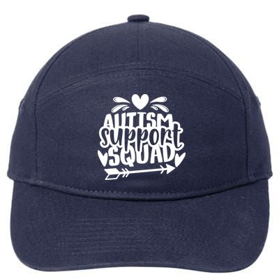 Autism Support Squad | Black / White 7-Panel Snapback Hat