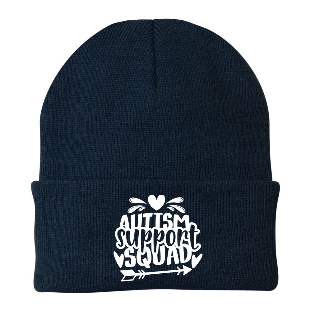 Autism Support Squad | Black / White Beanie