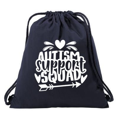 Autism Support Squad | Black / White Drawstring Bag