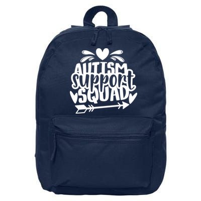 Autism Support Squad | Black / White 16 in Basic Backpack
