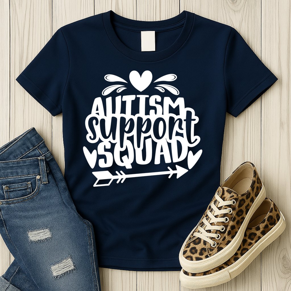 Autism Support Squad | Black / White Womens T-Shirt