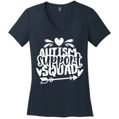 Autism Support Squad | Black / White Women's V-Neck T-Shirt