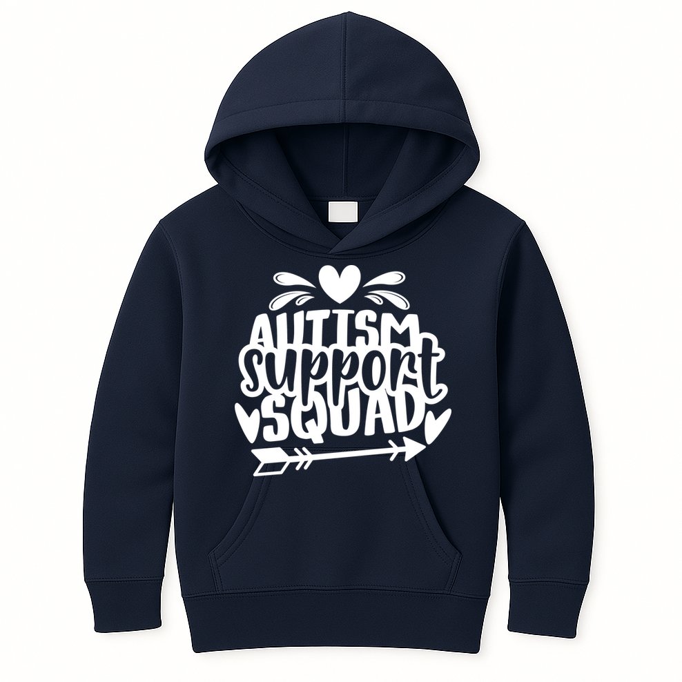 Autism Support Squad | Black / White Kids Hoodie