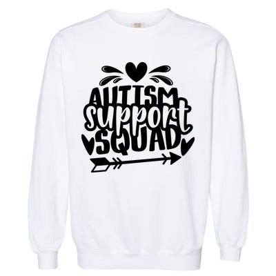 Autism Support Squad | Black / White Garment-Dyed Sweatshirt