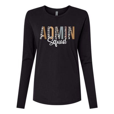 Admin Squad School Admin Assistant Principal Administrator Womens Cotton Relaxed Long Sleeve T-Shirt