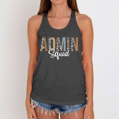 Admin Squad School Admin Assistant Principal Administrator Women's Knotted Racerback Tank