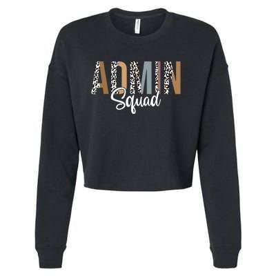 Admin Squad School Admin Assistant Principal Administrator Cropped Pullover Crew