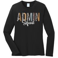 Admin Squad School Admin Assistant Principal Administrator Ladies Long Sleeve Shirt