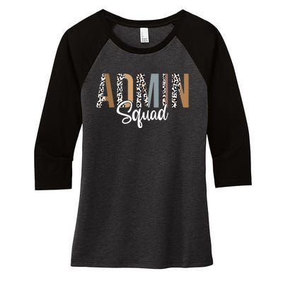 Admin Squad School Admin Assistant Principal Administrator Women's Tri-Blend 3/4-Sleeve Raglan Shirt