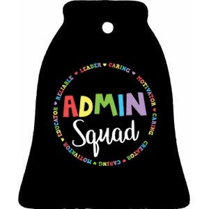 Admin Squad School Assistant Principal Crew Administrator Ceramic Bell Ornament