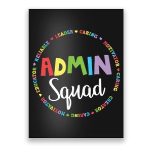 Admin Squad School Assistant Principal Crew Administrator Poster