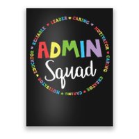 Admin Squad School Assistant Principal Crew Administrator Poster