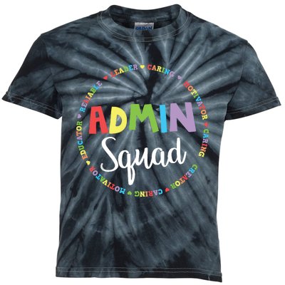 Admin Squad School Assistant Principal Crew Administrator Kids Tie-Dye T-Shirt