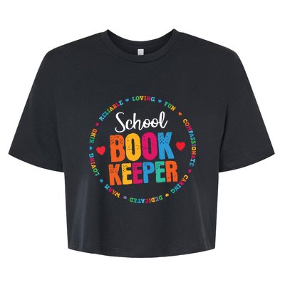 Admin Squad School Assistant Principal School Bookkeeper Bella+Canvas Jersey Crop Tee