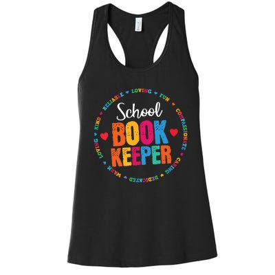 Admin Squad School Assistant Principal School Bookkeeper Women's Racerback Tank