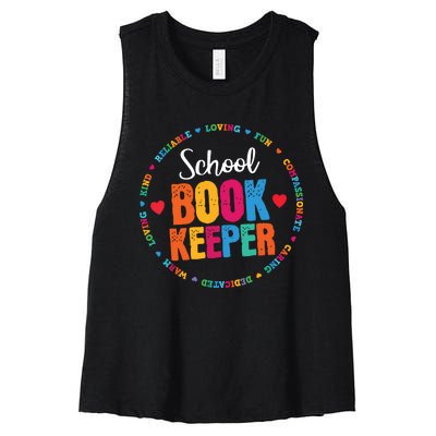 Admin Squad School Assistant Principal School Bookkeeper Women's Racerback Cropped Tank