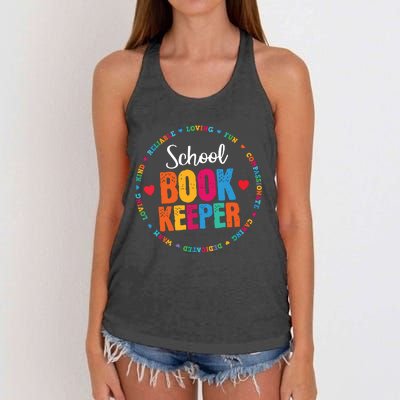 Admin Squad School Assistant Principal School Bookkeeper Women's Knotted Racerback Tank