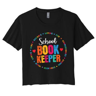 Admin Squad School Assistant Principal School Bookkeeper Women's Crop Top Tee