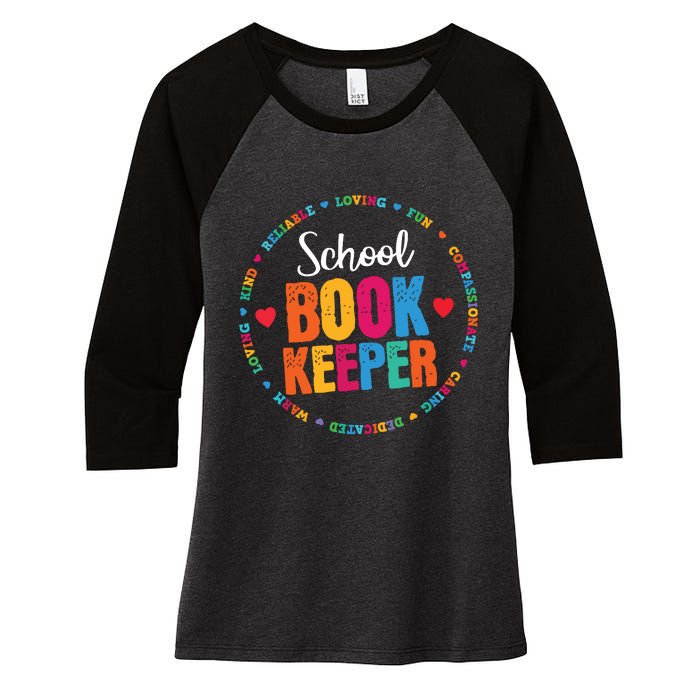 Admin Squad School Assistant Principal School Bookkeeper Women's Tri-Blend 3/4-Sleeve Raglan Shirt