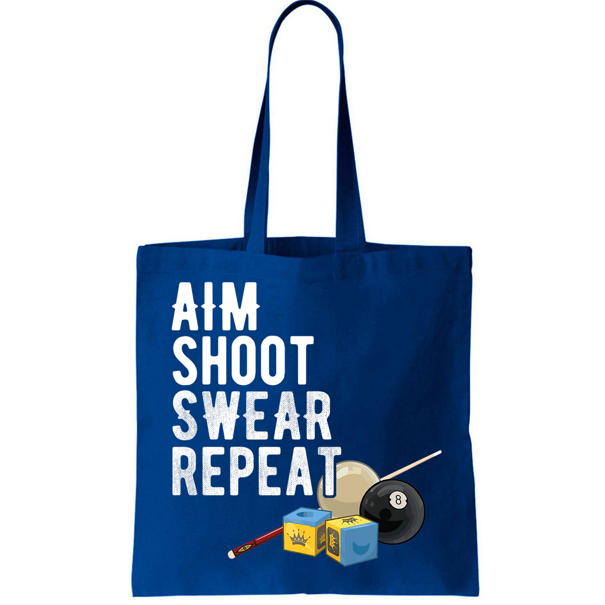 Aim Shoot Swear Repeat Cool Gift Pool Player Cool Gift Hall Shark Billiard Gift Bag