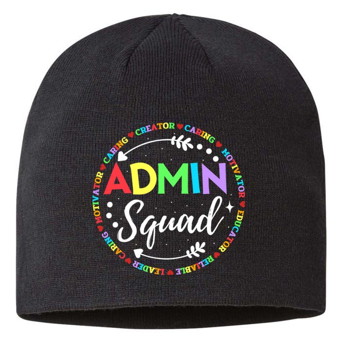 Admin Squad School Assistant Principal Administrator Crew Sustainable Beanie