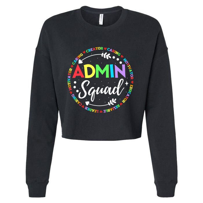 Admin Squad School Assistant Principal Administrator Crew Cropped Pullover Crew