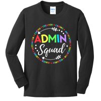 Admin Squad School Assistant Principal Administrator Crew Kids Long Sleeve Shirt