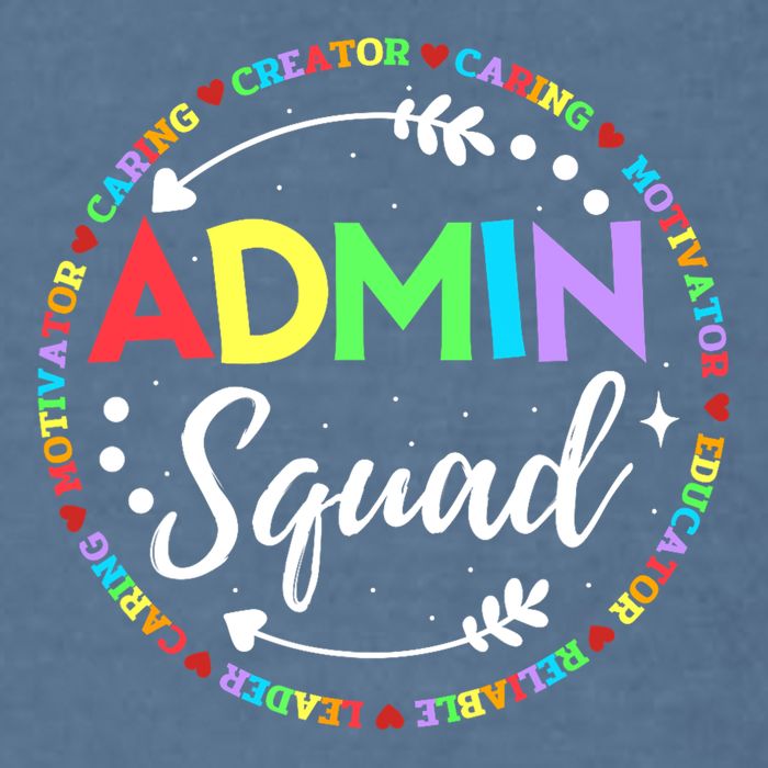 Admin Squad School Assistant Principal Administrator Crew Garment-Dyed Sweatshirt