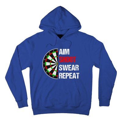 Aim Shot Swear Repeat Darts With Dartboard Design Gift Hoodie