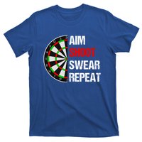 Aim Shot Swear Repeat Darts With Dartboard Design Gift T-Shirt