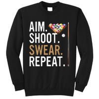 Aim Shoot Swear Repeat Pool Billiard Sweatshirt