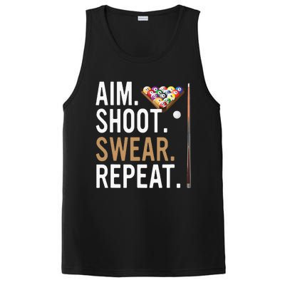 Aim Shoot Swear Repeat Pool Billiard PosiCharge Competitor Tank