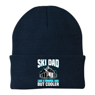 Alpine Ski Slope Downhill Skiing Dad Skier Knit Cap Winter Beanie