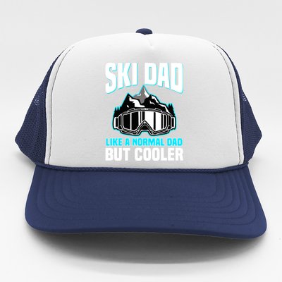 Alpine Ski Slope Downhill Skiing Dad Skier Trucker Hat