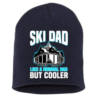 Alpine Ski Slope Downhill Skiing Dad Skier Short Acrylic Beanie