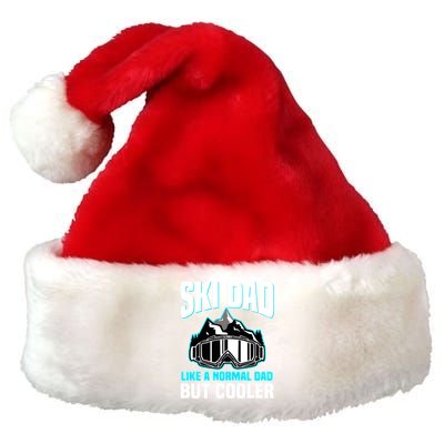 Alpine Ski Slope Downhill Skiing Dad Skier Premium Christmas Santa Hat