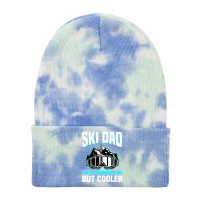 Alpine Ski Slope Downhill Skiing Dad Skier Tie Dye 12in Knit Beanie