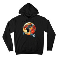 American Soccer Skeleton Halloween Boy Soccer Funny Hoodie