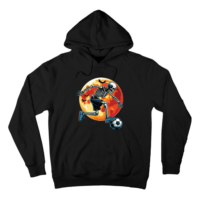 American Soccer Skeleton Halloween Boy Soccer Funny Hoodie