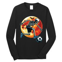 American Soccer Skeleton Halloween Boy Soccer Funny Long Sleeve Shirt