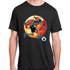 American Soccer Skeleton Halloween Boy Soccer Funny Adult ChromaSoft Performance T-Shirt