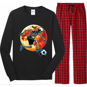 American Soccer Skeleton Halloween Boy Soccer Funny Long Sleeve Pajama Set